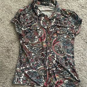Paisley collared blouse